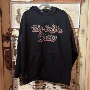 WYCKED Big  coffin, crew, graphic, black hoodie, extra large